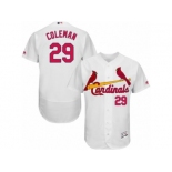 Men's Majestic St. Louis Cardinals #29 Vince Coleman White Flexbase Authentic Collection MLB Jersey