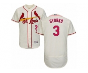 Men's Majestic St. Louis Cardinals #3 Jedd Gyorko Cream Flexbase Authentic Collection MLB Jersey