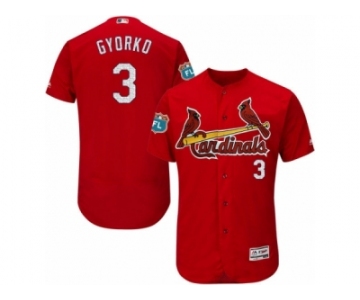 Men's Majestic St. Louis Cardinals #3 Jedd Gyorko Red Flexbase Authentic Collection MLB Jersey