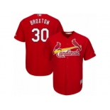 Men's Majestic St. Louis Cardinals #30 Jonathan Broxton Replica Red Cool Base MLB Jersey