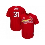 Men's Majestic St. Louis Cardinals #31 Lance Lynn Replica Red Alternate Cool Base MLB Jersey