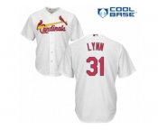 Men's Majestic St. Louis Cardinals #31 Lance Lynn Replica White Home Cool Base MLB Jersey