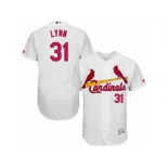 Men's Majestic St. Louis Cardinals #31 Lance Lynn White Flexbase Authentic Collection MLB Jersey