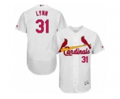 Men's Majestic St. Louis Cardinals #31 Lance Lynn White Flexbase Authentic Collection MLB Jersey