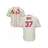 Men's Majestic St. Louis Cardinals #37 Brandon Moss Replica Cream Alternate Cool Base MLB Jersey