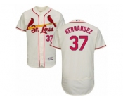 Men's Majestic St. Louis Cardinals #37 Keith Hernandez Cream Flexbase Authentic Collection MLB Jersey