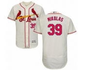 Men's Majestic St. Louis Cardinals #39 Miles Mikolas Cream Alternate Flex Base Authentic Collection MLB Jersey