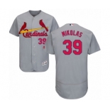 Men's Majestic St. Louis Cardinals #39 Miles Mikolas Grey Road Flex Base Authentic Collection MLB Jersey