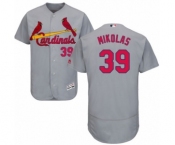 Men's Majestic St. Louis Cardinals #39 Miles Mikolas Grey Road Flex Base Authentic Collection MLB Jersey