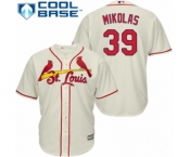 Men's Majestic St. Louis Cardinals #39 Miles Mikolas Replica Cream Alternate Cool Base MLB Jersey