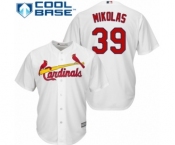 Men's Majestic St. Louis Cardinals #39 Miles Mikolas Replica White Home Cool Base MLB Jersey