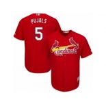 Men's Majestic St. Louis Cardinals #5 Albert Pujols Authentic Red Alternate Cool Base MLB Jersey