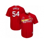 Men's Majestic St. Louis Cardinals #54 Jamie Garcia Authentic Red Cool Base MLB Jersey