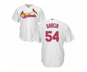 Men's Majestic St. Louis Cardinals #54 Jamie Garcia Authentic White Home Cool Base MLB Jersey