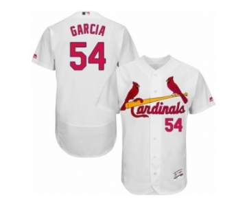 Men's Majestic St. Louis Cardinals #54 Jamie Garcia White Flexbase Authentic Collection MLB Jersey