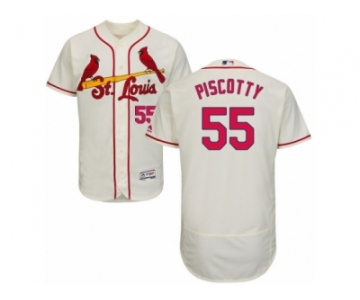 Men's Majestic St. Louis Cardinals #55 Stephen Piscotty Cream Flexbase Authentic Collection MLB Jersey