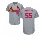 Men's Majestic St. Louis Cardinals #55 Stephen Piscotty Grey Flexbase Authentic Collection MLB Jersey