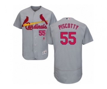 Men's Majestic St. Louis Cardinals #55 Stephen Piscotty Grey Flexbase Authentic Collection MLB Jersey