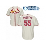 Men's Majestic St. Louis Cardinals #55 Stephen Piscotty Replica Cream Alternate Cool Base MLB Jersey