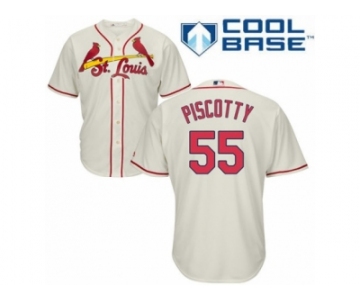 Men's Majestic St. Louis Cardinals #55 Stephen Piscotty Replica Cream Alternate Cool Base MLB Jersey