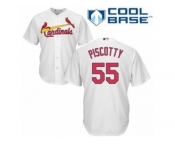 Men's Majestic St. Louis Cardinals #55 Stephen Piscotty Replica White Home Cool Base MLB Jersey