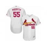 Men's Majestic St. Louis Cardinals #55 Stephen Piscotty White Flexbase Authentic Collection MLB Jersey