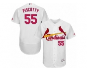 Men's Majestic St. Louis Cardinals #55 Stephen Piscotty White Flexbase Authentic Collection MLB Jersey