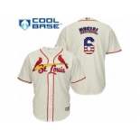 Men's Majestic St. Louis Cardinals #6 Stan Musial Replica Cream USA Flag Fashion MLB Jersey