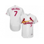 Men's Majestic St. Louis Cardinals #7 Matt Holliday White Flexbase Authentic Collection MLB Jersey