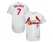 Men's Majestic St. Louis Cardinals #7 Matt Holliday White Flexbase Authentic Collection MLB Jersey