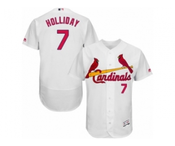 Men's Majestic St. Louis Cardinals #7 Matt Holliday White Flexbase Authentic Collection MLB Jersey