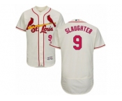 Men's Majestic St. Louis Cardinals #9 Enos Slaughter Cream Flexbase Authentic Collection MLB Jersey