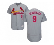 Men's Majestic St. Louis Cardinals #9 Enos Slaughter Grey Flexbase Authentic Collection MLB Jersey