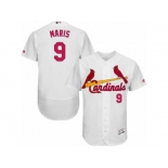 Men's Majestic St. Louis Cardinals #9 Roger Maris White Flexbase Authentic Collection MLB Jersey