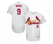 Men's Majestic St. Louis Cardinals #9 Roger Maris White Flexbase Authentic Collection MLB Jersey