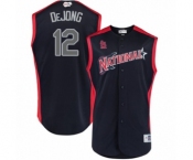 Men's St. Louis Cardinals #12 Paul DeJong Authentic Navy Blue National League 2019 Baseball All-Star Jersey