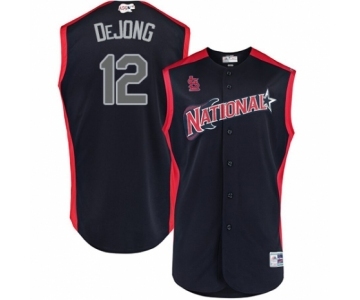 Men's St. Louis Cardinals #12 Paul DeJong Authentic Navy Blue National League 2019 Baseball All-Star Jersey