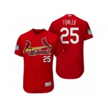 Men's St.Louis Cardinals #25 Dexter Fowler 2017 Spring Training Flex Base Authentic Collection Stitched Baseball Jersey