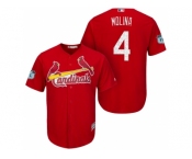 Men's St.Louis Cardinals #4 Yadier Molina 2017 Spring Training Cool Base Stitched MLB Jersey