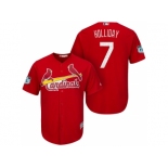 Men's St.Louis Cardinals #7 Matt Holliday 2017 Spring Training Cool Base Stitched MLB Jersey