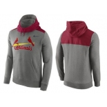 Men's St.Louis Cardinals Nike Gray Cooperstown Collection Hybrid Pullover Hoodie