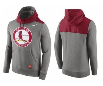 Men's St.Louis Cardinals Nike Gray Cooperstown Collection Hybrid Pullover Hoodie_1