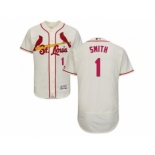 St.Louis Cardinals #1 Ozzie Smith Cream Flexbase Authentic Collection Stitched Baseball Jersey