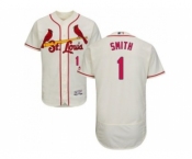 St.Louis Cardinals #1 Ozzie Smith Cream Flexbase Authentic Collection Stitched Baseball Jersey