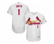 St.Louis Cardinals #1 Ozzie Smith White Flexbase Authentic Collection Stitched Baseball Jersey