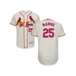 St.Louis Cardinals #25 Mark McGwire Cream Flexbase Authentic Collection Stitched Baseball Jersey