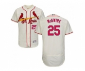 St.Louis Cardinals #25 Mark McGwire Cream Flexbase Authentic Collection Stitched Baseball Jersey