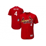 St.Louis Cardinals #4 Yadier Molina Red 2017 Spring Training Flexbase Authentic Collection Stitched Baseball Jersey