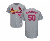 St.Louis Cardinals #50 Adam Wainwright Grey Flexbase Authentic Collection Stitched Baseball Jersey