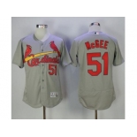 St.Louis Cardinals #51 Willie McGee Grey Flexbase Authentic Collection Stitched MLB Jersey